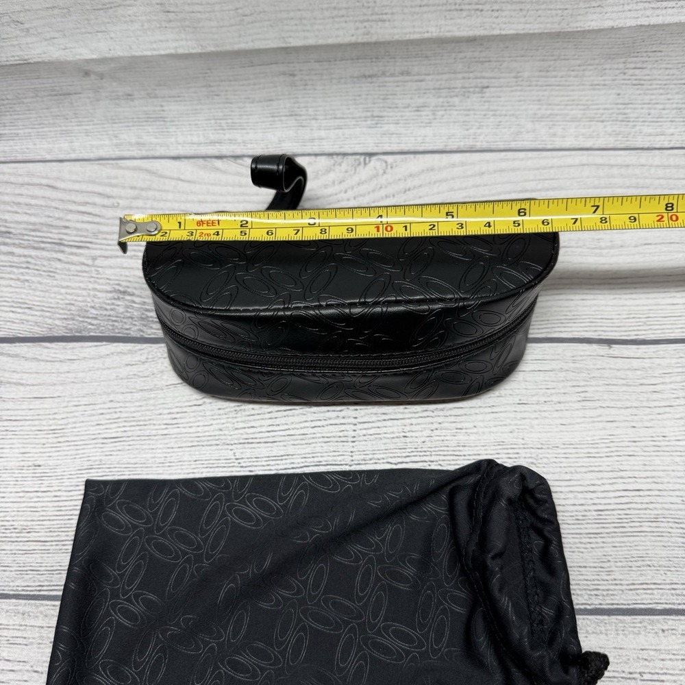 Black Oakley Sunglasses Case Faux Leather W/ Wrist Loop & Protective Pouch NEW - Picture 5 of 7